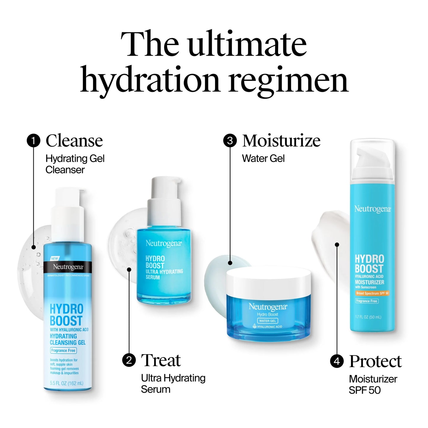 (2 Pack) Hydro Boost Water Gel Face Moisturizer Lotion with Hyaluronic Acid, 1.7 Oz - Puck's