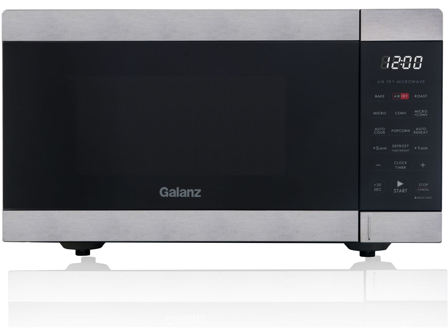 0.9 Cu Ft Air Fry Countertop Microwave, 900 Watts, Stainless Steel, New - Puck's