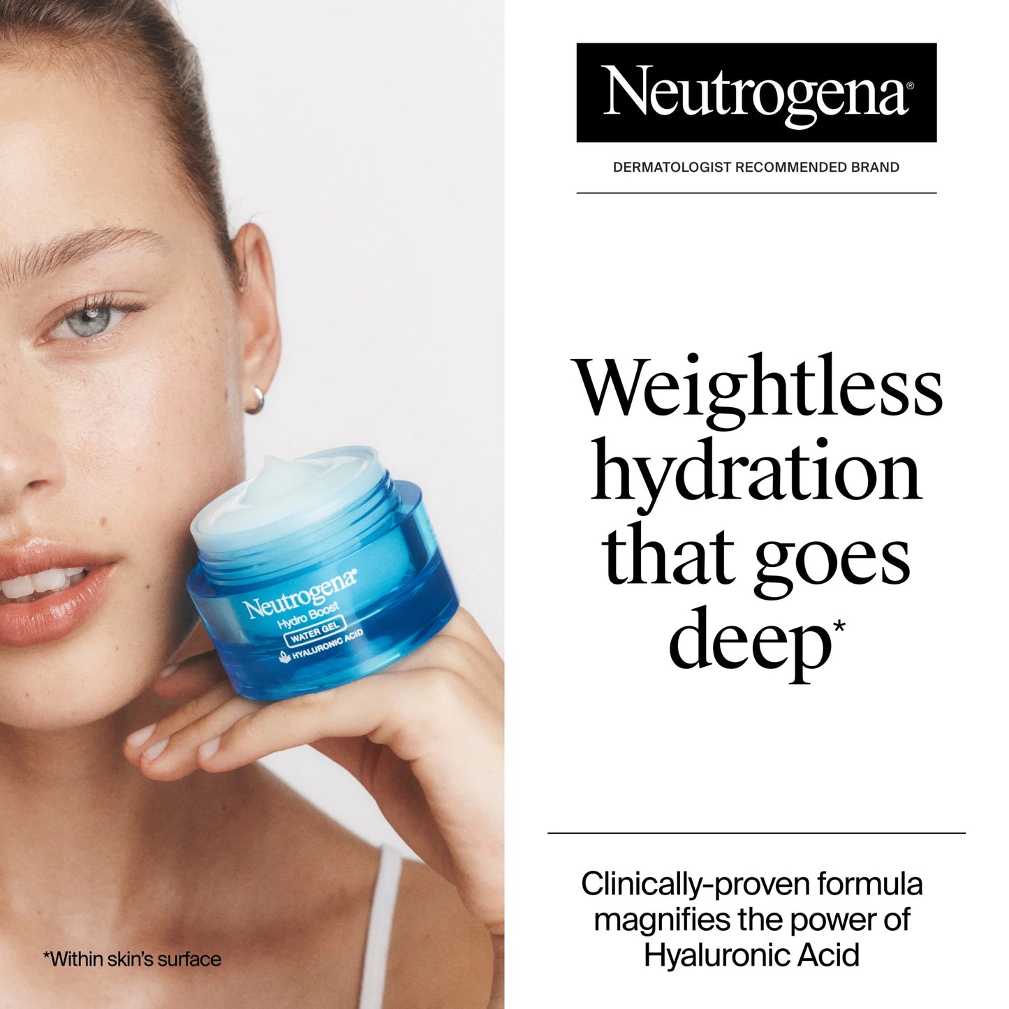 (2 Pack) Hydro Boost Water Gel Face Moisturizer Lotion with Hyaluronic Acid, 1.7 Oz - Puck's