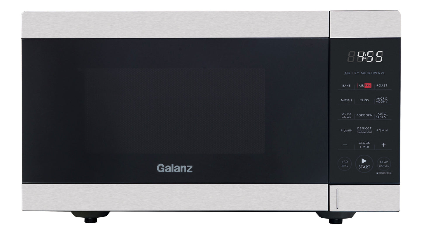 0.9 Cu Ft Air Fry Countertop Microwave, 900 Watts, Stainless Steel, New - Puck's