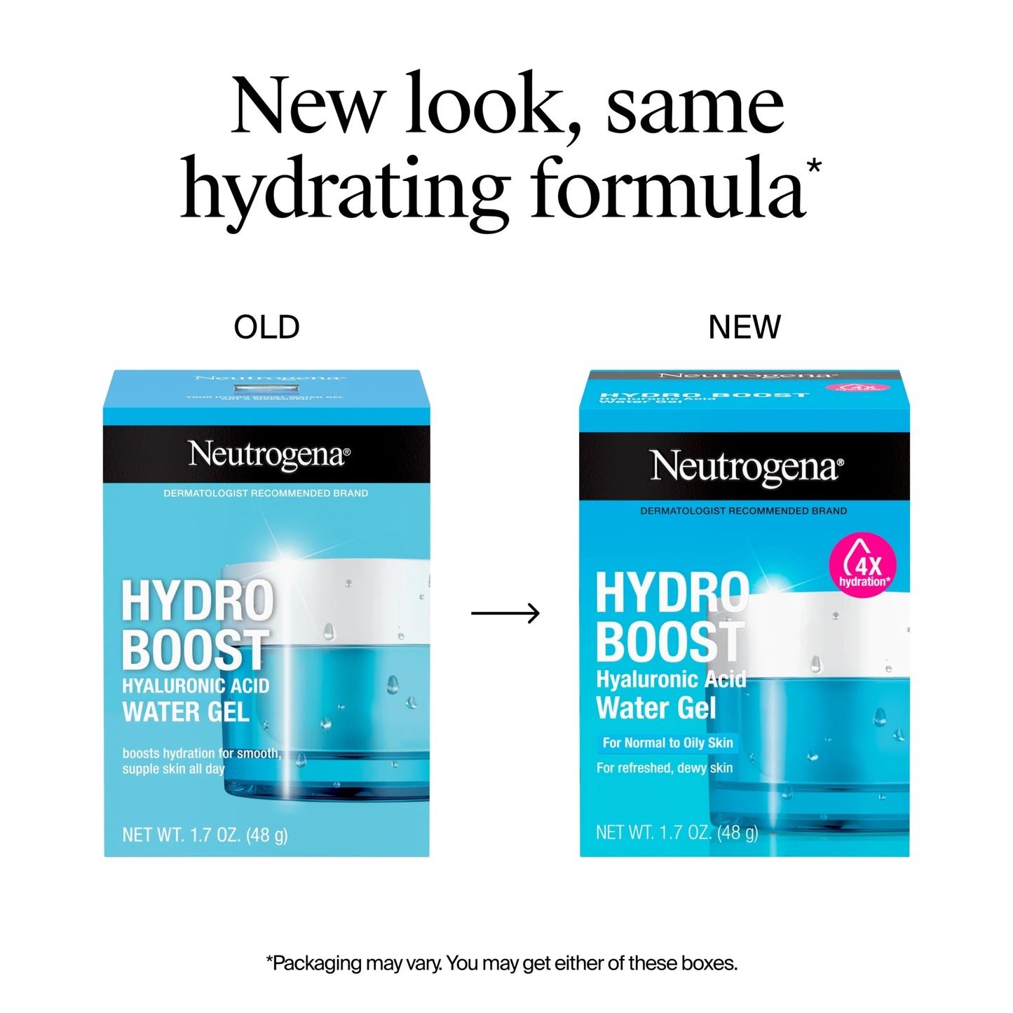 (2 Pack) Hydro Boost Water Gel Face Moisturizer Lotion with Hyaluronic Acid, 1.7 Oz - Puck's