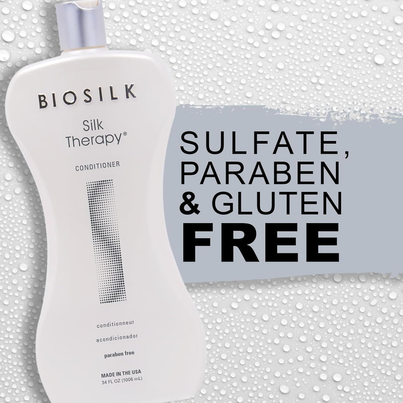 Silk Therapy Conditioner, Moisturizes & Conditions Hair for Incredible Shine, Sulfate, Paraben, & Cruelty-Free, 34 Oz - Puck's