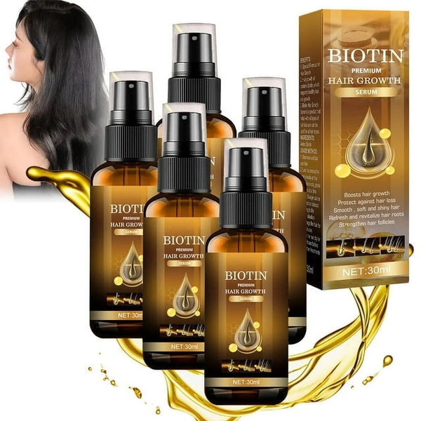 Biotin Hair Growth Spray, Biotin Hair Growth Serum, Biotin Thickening Herbal Serum, anti Hair Loss Serum for Women Men Hair Growth and Hair Loss - Puck's