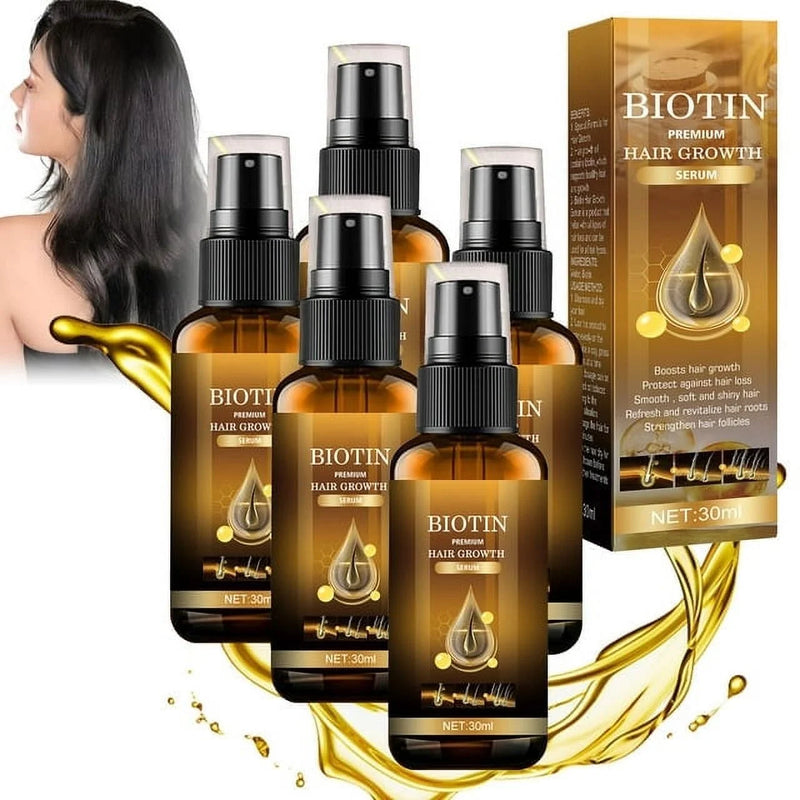 Biotin Hair Growth Spray, Biotin Hair Growth Serum, Biotin Thickening Herbal Serum, anti Hair Loss Serum for Women Men Hair Growth and Hair Loss - Puck's