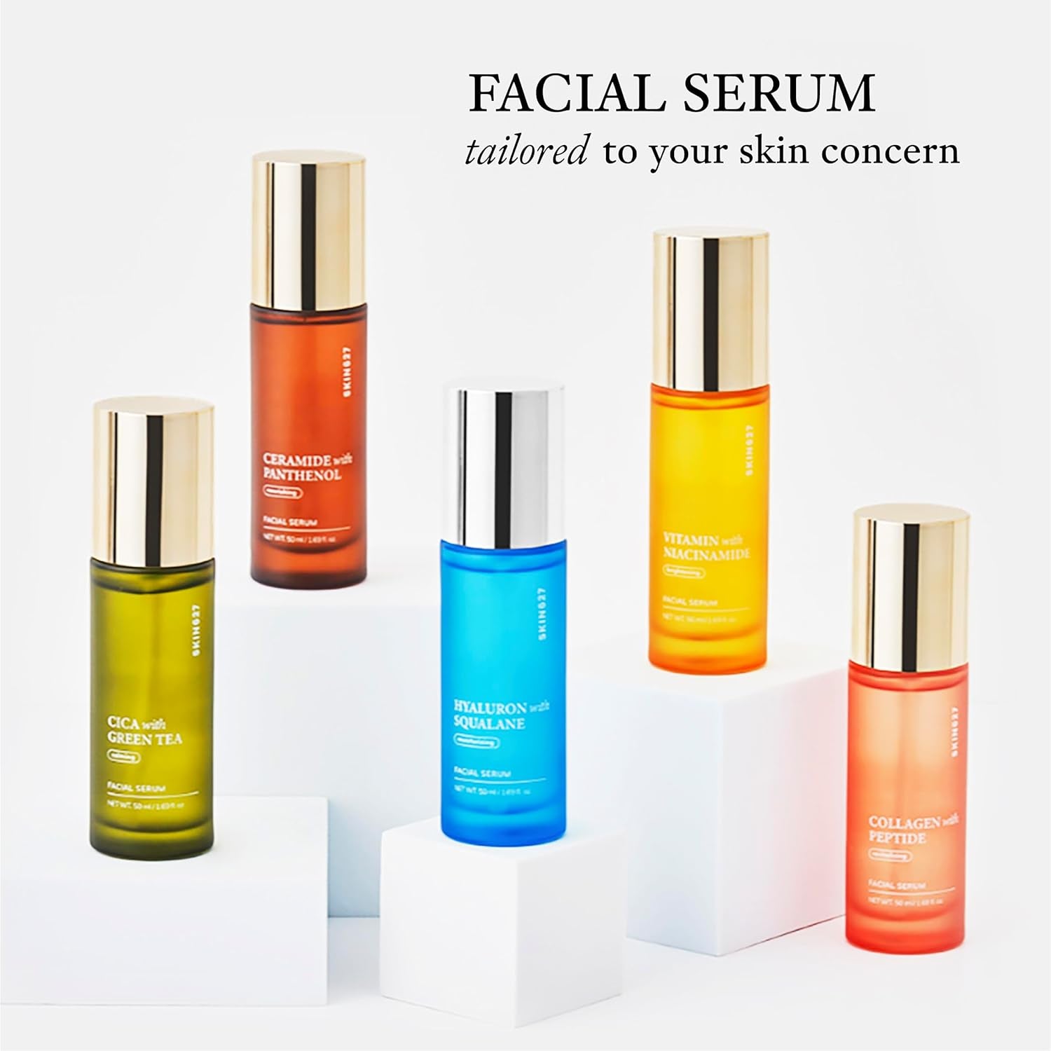 SKIN627 Daily Face Serum - 1.69 Oz Korean Skin Care Korean Moisturizer (CERAMIDE with PANTHENOL) - Puck's