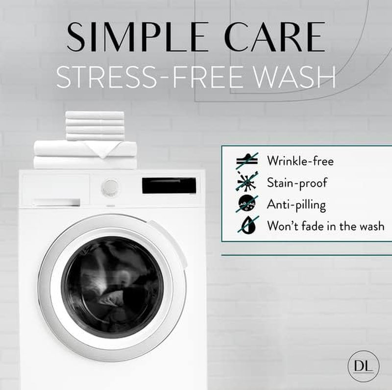 California King Sheet Set - 6 Piece Set Including 4 Pillowcases - Deep Pockets - Breathable, Soft Bed Sheets - Wrinkle Free - Machine Washable - White Cal King Bed Sheets - 6 Pc - Puck's