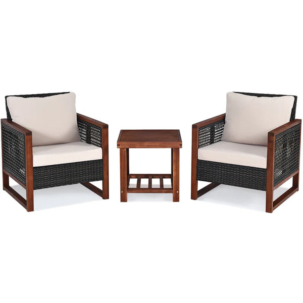 Krawczyk Acacia 2 - Person Patio Conversation Sets with Cushions