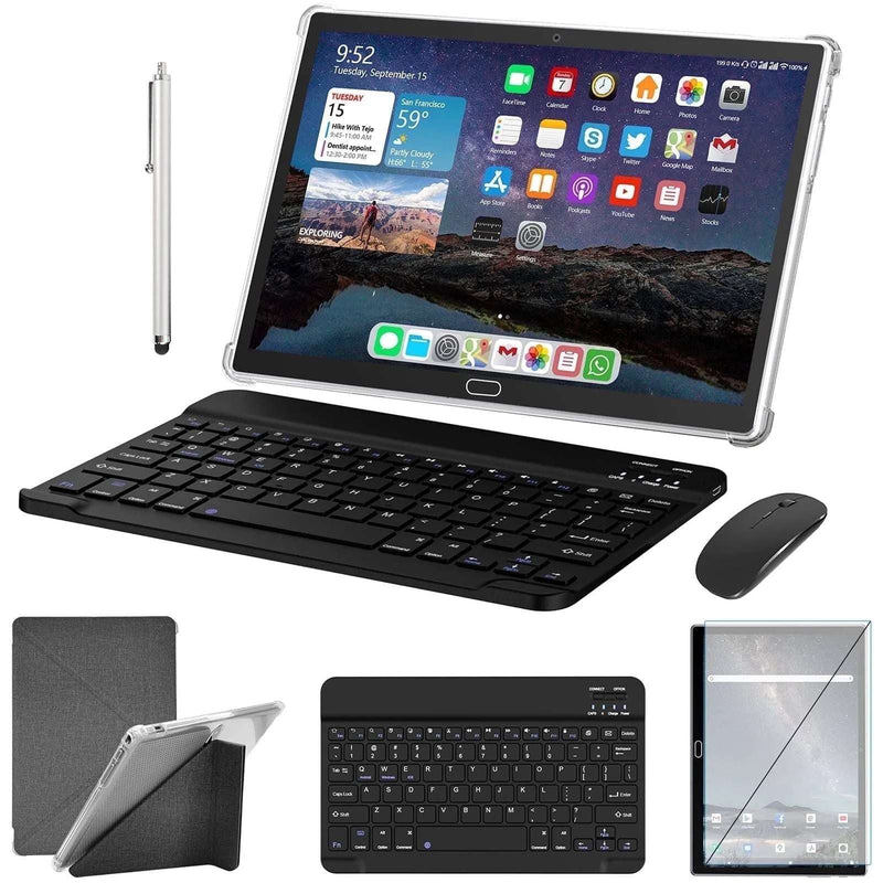 Android 13 Tablet 10 Inch Tablet with Keyboard Wireless Mouse Stylus,4G Phone Tablet,Octa Core Processor 1280X800 IPS Tablet/4Gb RAM 64GB ROM/13MP+5MP Camera Bluetooth Wifi Tablet,2024 Latest Tablet - Puck's