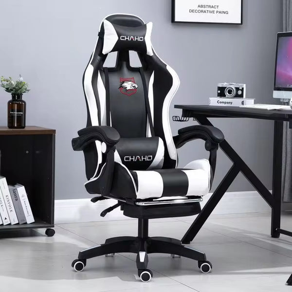 WCG Gaming Chair Computer Chair High-Quality Gaming Chair Leather Internet LOL Internet Cafe Racing Chair Office Chair Gamer New - Puck's