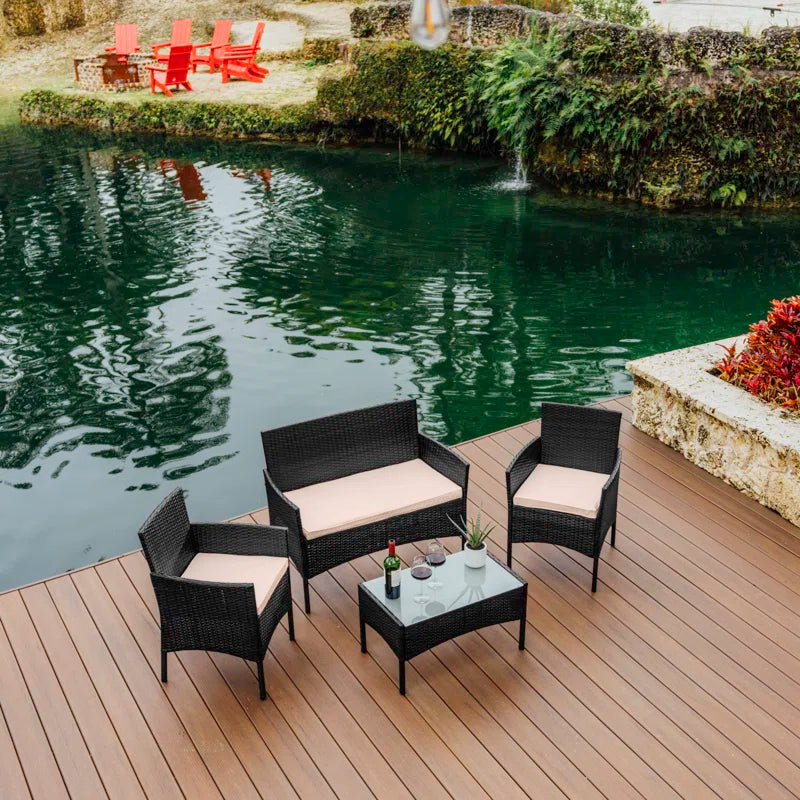 4-Person Outdoor Seating Group with Cushions