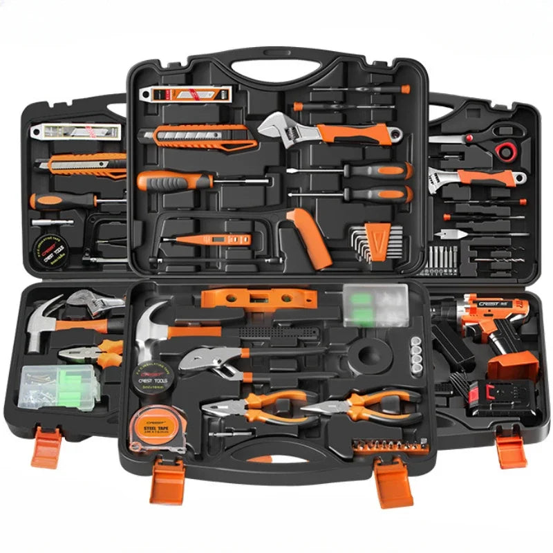 Household Hardware Tool Box Set Home Manual Combination Repair Tools Multifunctional Repair Tool Box - Puck's