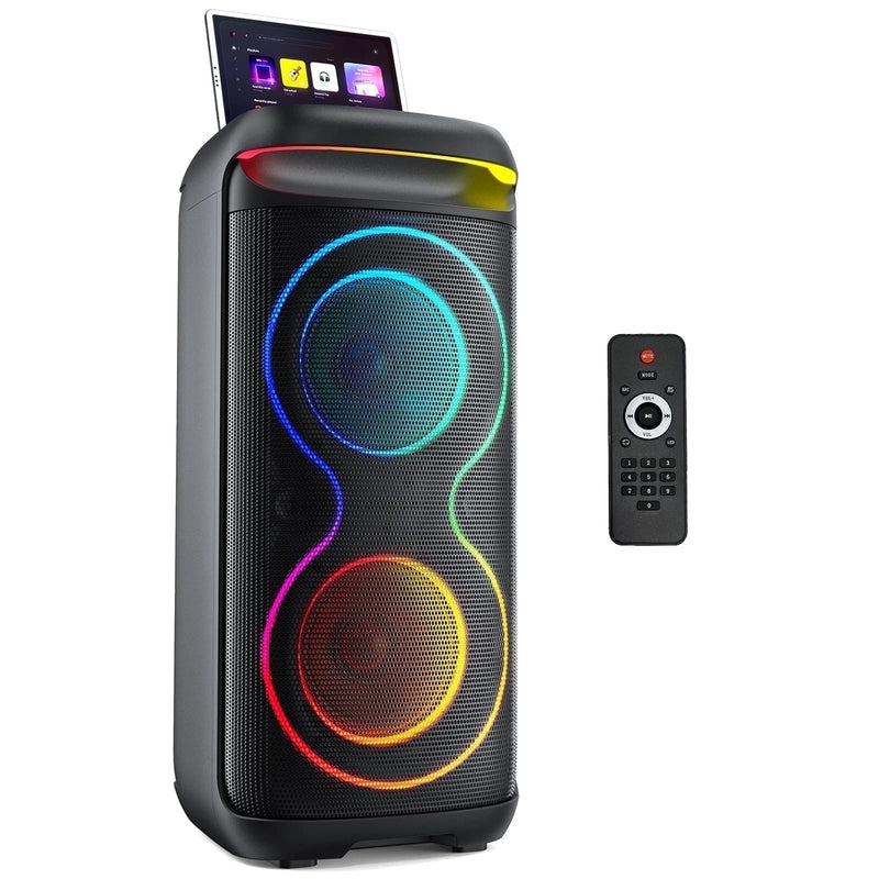 Speaker, Big Bluetooth Speaker with DJ Lights, Portable Large Outdoor Speakers Wireless Bluetooth Party Speaker with Remote Control, Stereo Speakers, Graduation Gift, T20