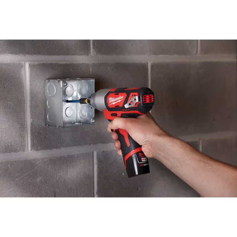 M12 12V Lithium-Ion Cordless Drill Driver, Impact Driver, and Ratchet Combo Kit (3-Tool) - Puck's