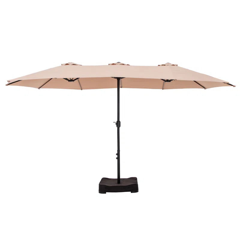 Nyasia 15 Ft X 9 Ft Rectangular Market Umbrella with Base - Puck's