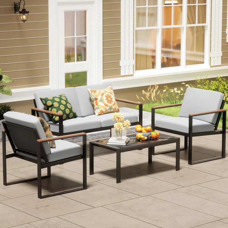 Atara 4 - Person Patio Conversation Sets with Cushions