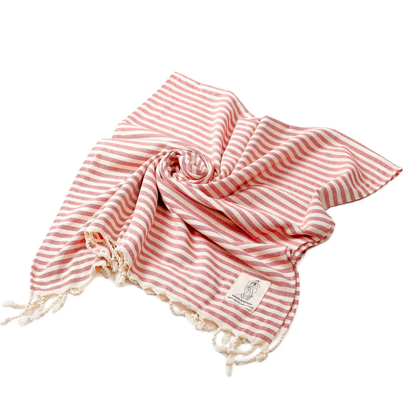 YEUZLICOTTON Hot Sale Luxury Striped Tassel 100% Cotton Sauna Spa Bath Towel for Home 100*180CM Travel Turkish Large Beach Towel - Puck's