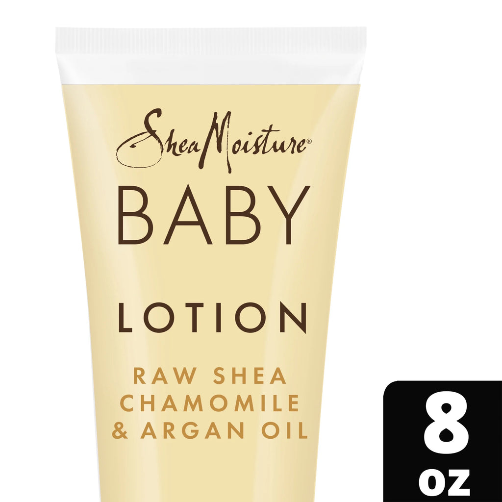 Moisturizing Baby Lotion for Dry Skin Raw Shea Chamomile & Argan Oil, 8 Oz - Puck's
