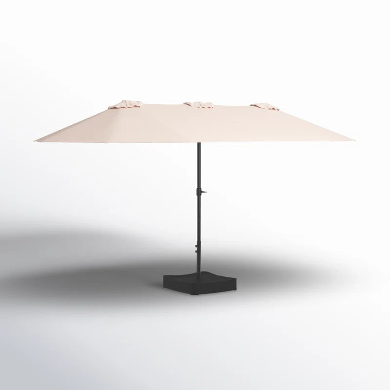 Nyasia 15 Ft X 9 Ft Rectangular Market Umbrella with Base - Puck's