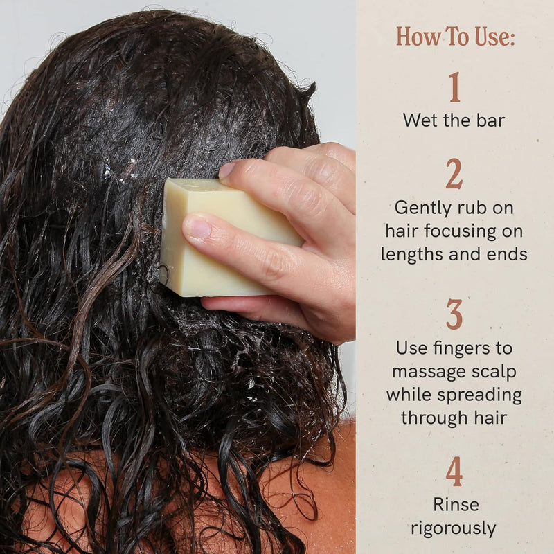 New Conditioner Bar 1.75Oz + Two Moisturizing Formula Shampoo Bars 3.5Oz Bundle | All-Natural Ingredients for Hair Clean, Soft, Tangle-Free | Eco-Friendly Biodegradable Made in the USA - Puck's