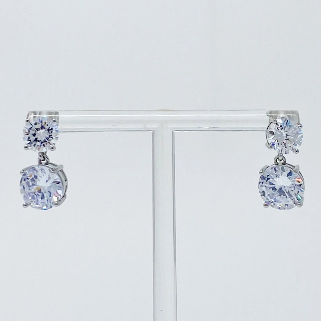 Double Diamond Dangle Earrings - Puck's
