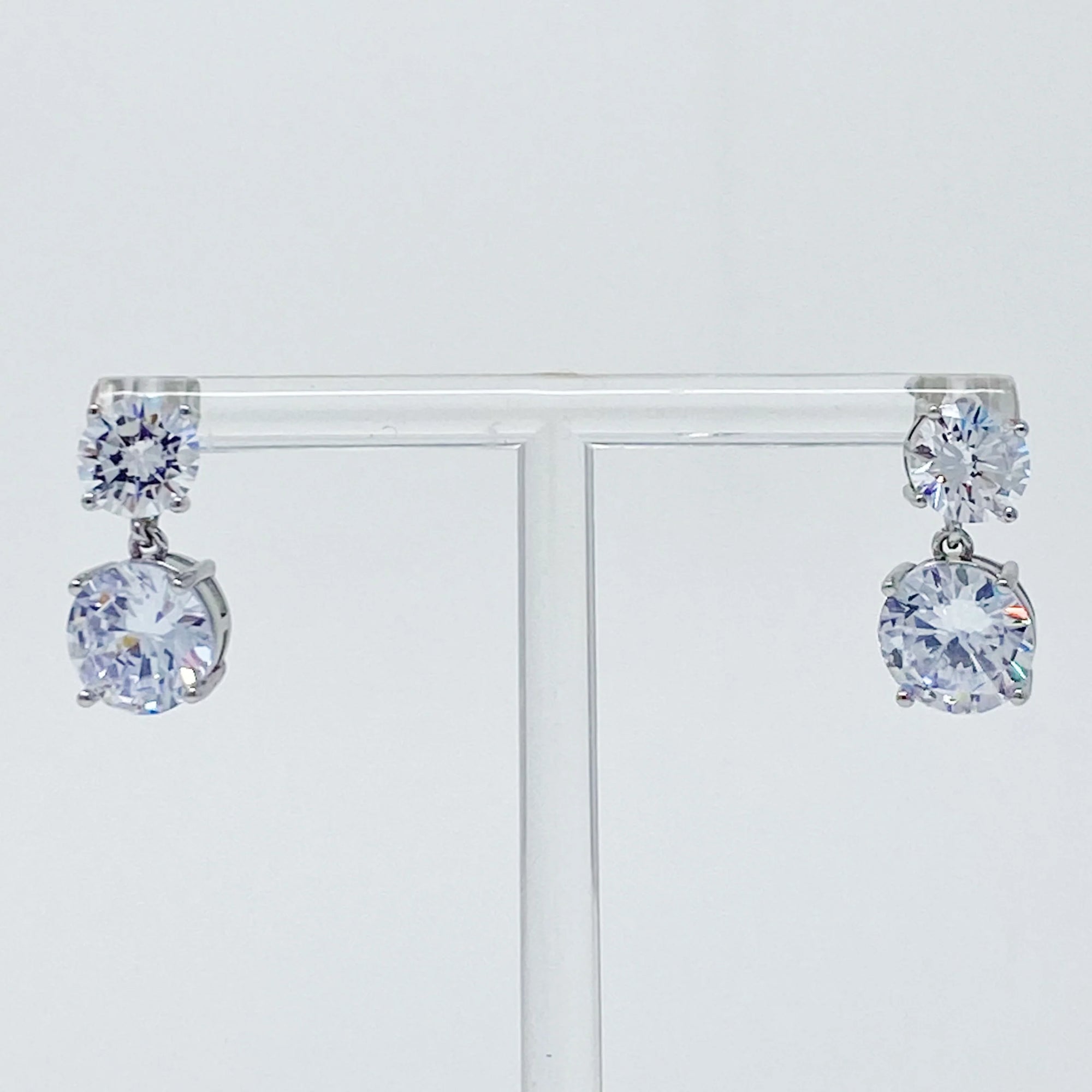 Double Diamond Dangle Earrings - Puck's