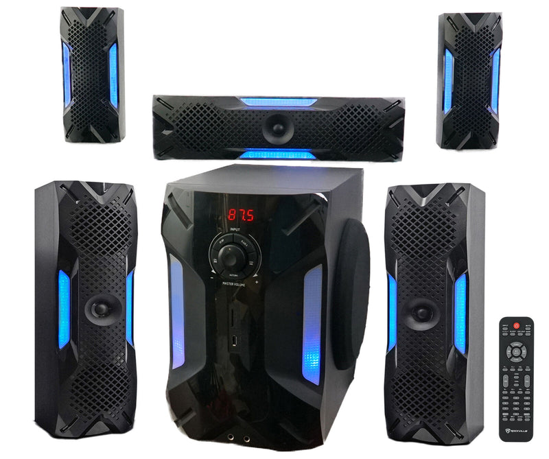 Rockville HTS56 1000W 5.1 Channel Home Theater System/Bluetoo - Puck's