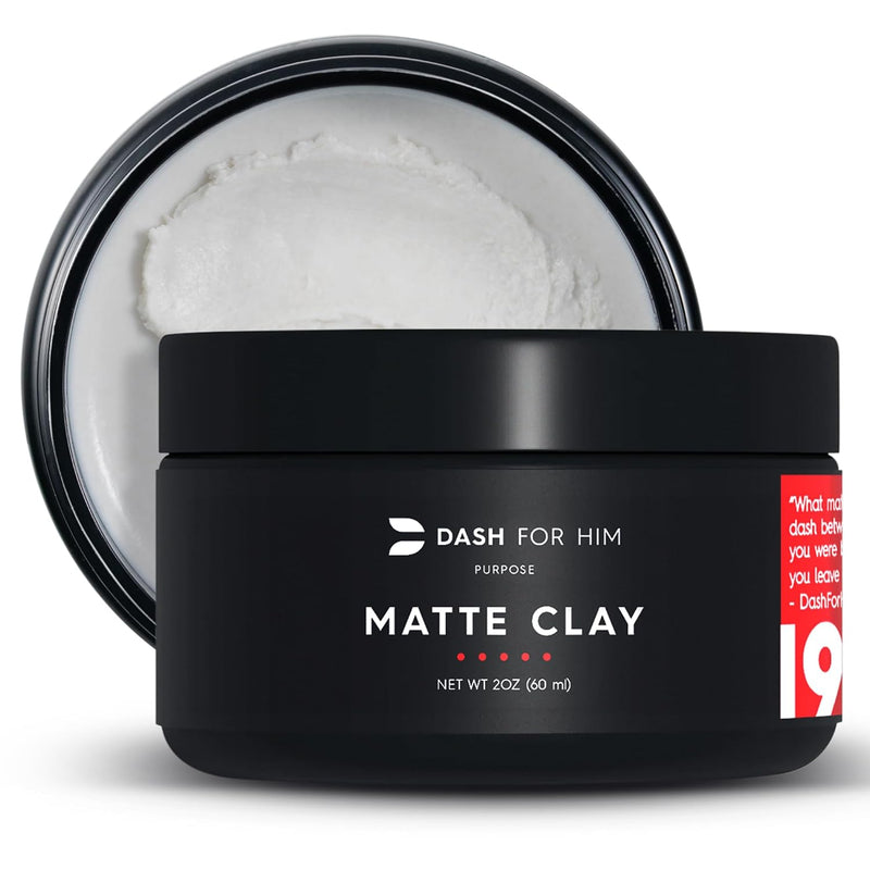Hair Clay for Men - Scented Medium Strong Hold Matte Clay for Shine Free Finish Mens Hair Products Premium Ingredients Travel Size Mens Hair Styling Clay, 2 Oz - Puck's