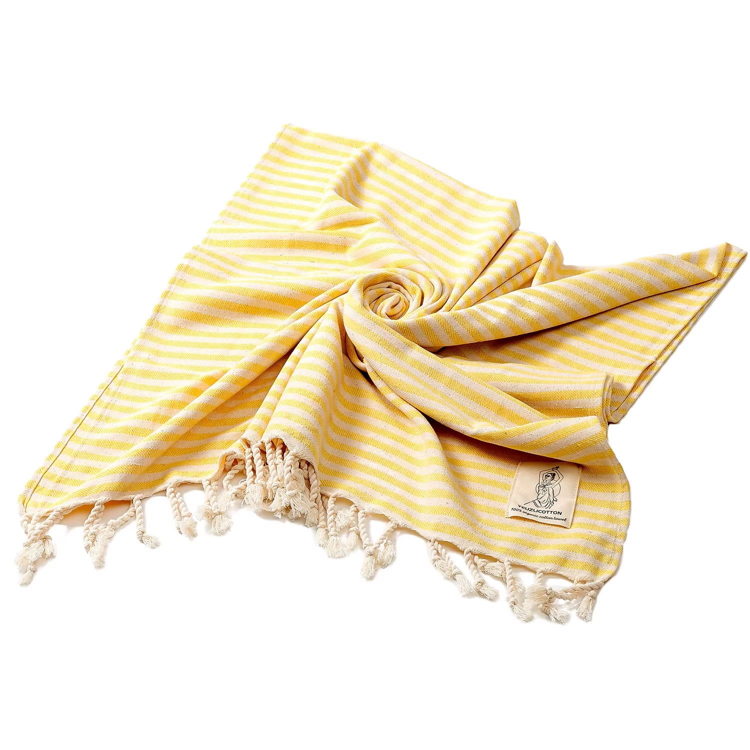 YEUZLICOTTON Hot Sale Luxury Striped Tassel 100% Cotton Sauna Spa Bath Towel for Home 100*180CM Travel Turkish Large Beach Towel - Puck's
