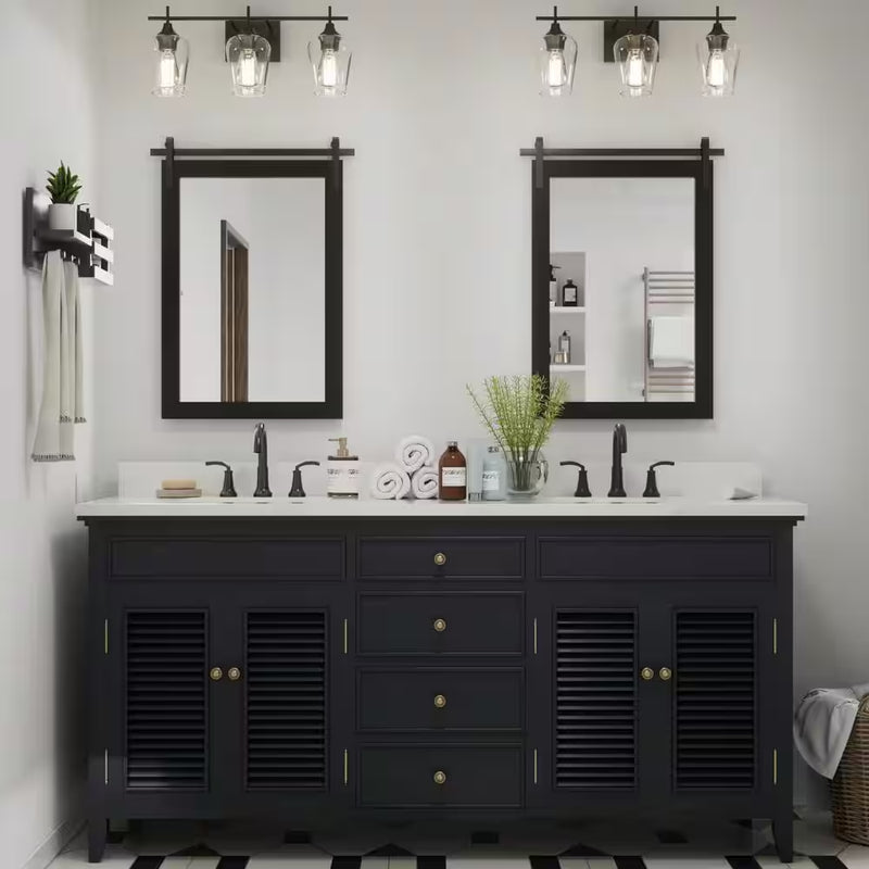 18 In. W X 26 In. H x 2.5 W Medium Rectangle Mirror Wood Framed Wall Mirror Bathroom Mirror Vanity Mirror Accent Mirror in Black - Puck's