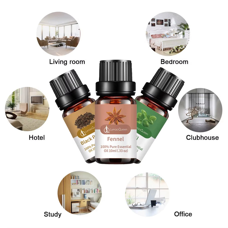 Essential Oils for Diffusers Home Essential Oil Aromatherapy Oil 100% Pure Essential Oils Set Candle Making Scents - Puck's
