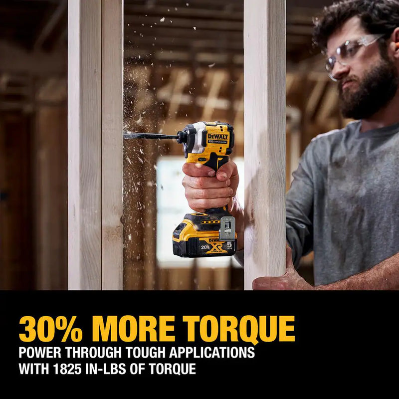 ATOMIC 20V MAX Lithium-Ion Cordless 1/4 In. Brushless Impact Driver Kit, 5 Ah Battery, Charger, and Bag - Puck's