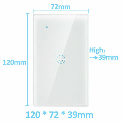 1/2/3/4 Gang WiFi Smart Wall Touch Light Switch Glass Panel For - Puck's