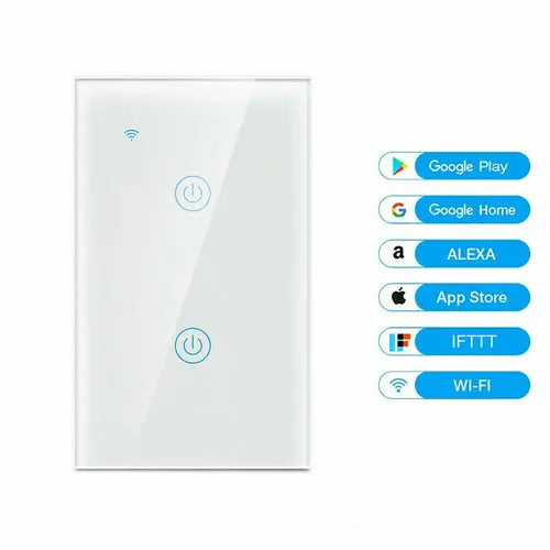 1/2/3/4 Gang WiFi Smart Wall Touch Light Switch Glass Panel For - Puck's