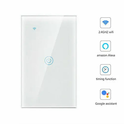 1/2/3/4 Gang WiFi Smart Wall Touch Light Switch Glass Panel For - Puck's