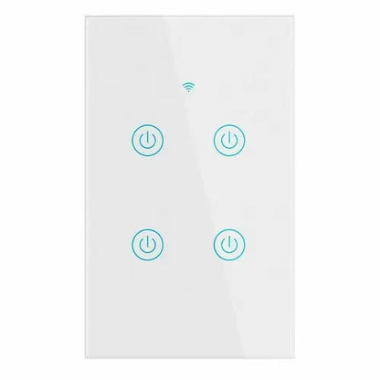 1/2/3/4 Gang WiFi Smart Wall Touch Light Switch Glass Panel For - Puck's