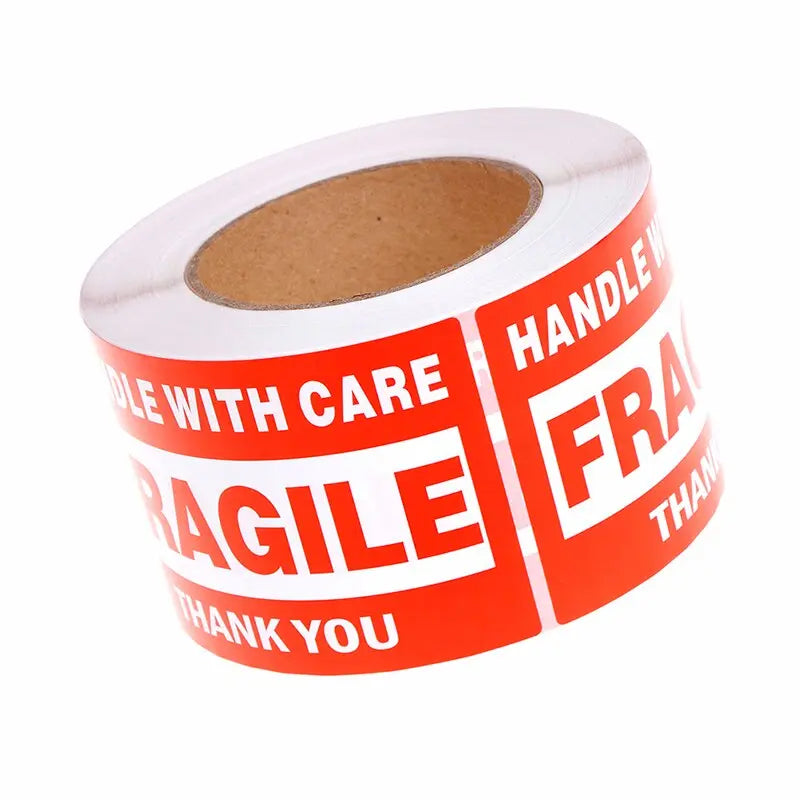 1 Roll/500pcs Fragile Warning Sticker Handle With - Puck's