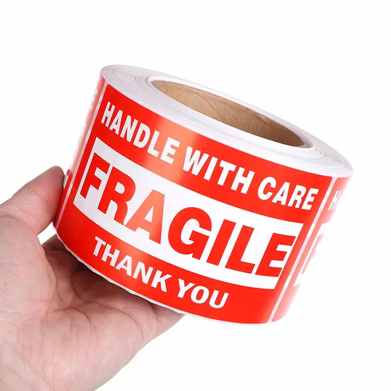 1 Roll/500pcs Fragile Warning Sticker Handle With - Puck's