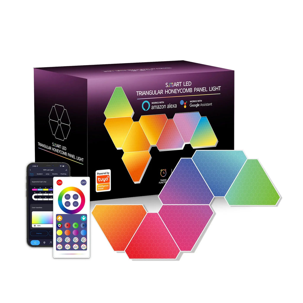 10-Pack Modular Triangle Smart Wall Light - Puck's