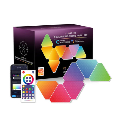 10-Pack Modular Triangle Smart Wall Light - Puck's
