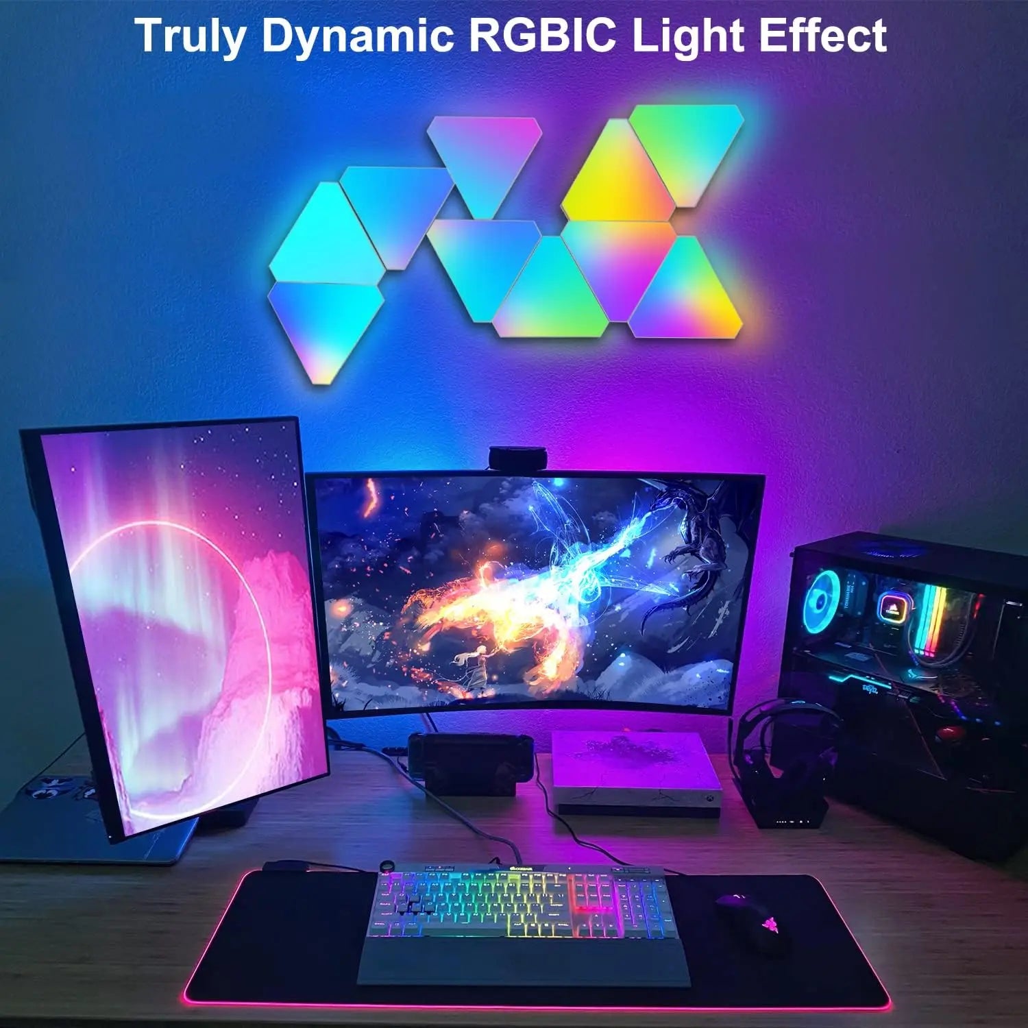 10-Pack Modular Triangle Smart Wall Light - Puck's