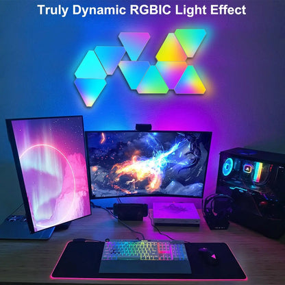10-Pack Modular Triangle Smart Wall Light - Puck's
