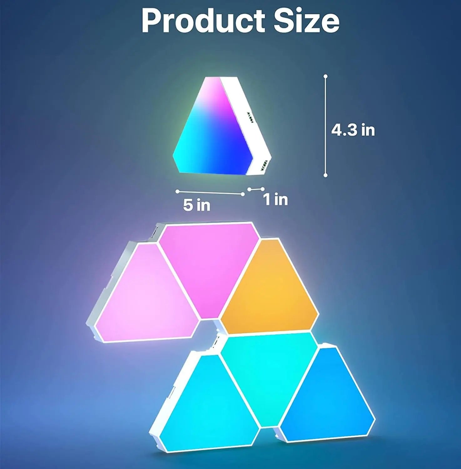 10-Pack Modular Triangle Smart Wall Light - Puck's