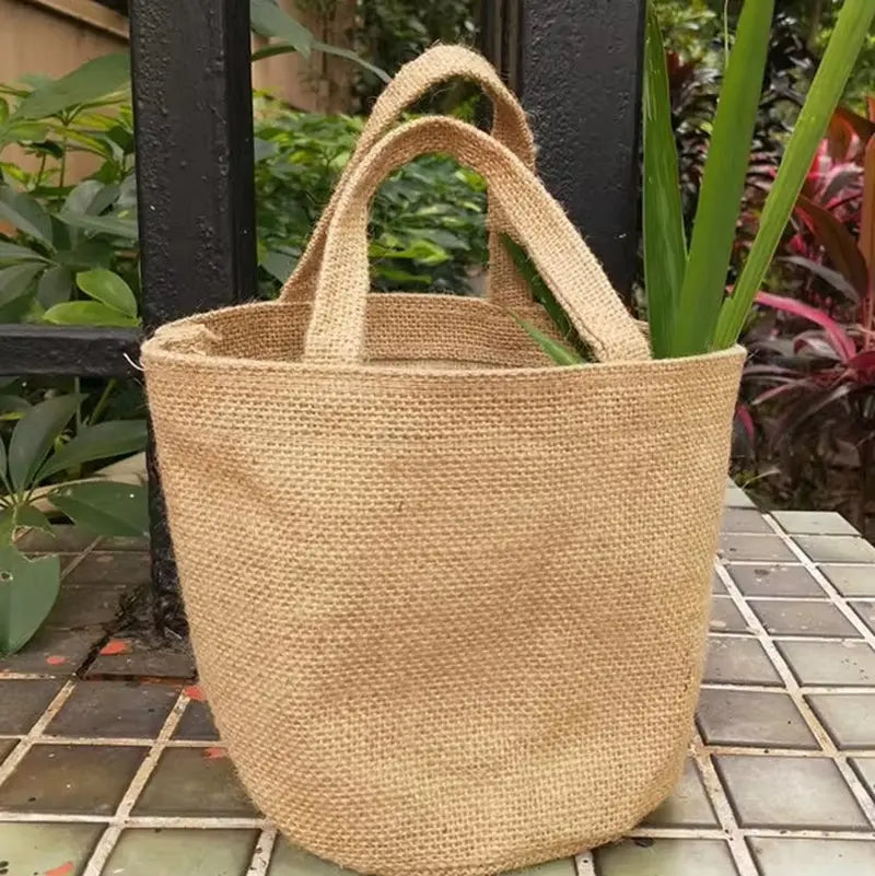 100X150Cm Natural Jute Burlap Fabric for Place Mats Bags Tablecloth Background Decoration Mesh Linen Textile Cloth - Puck's