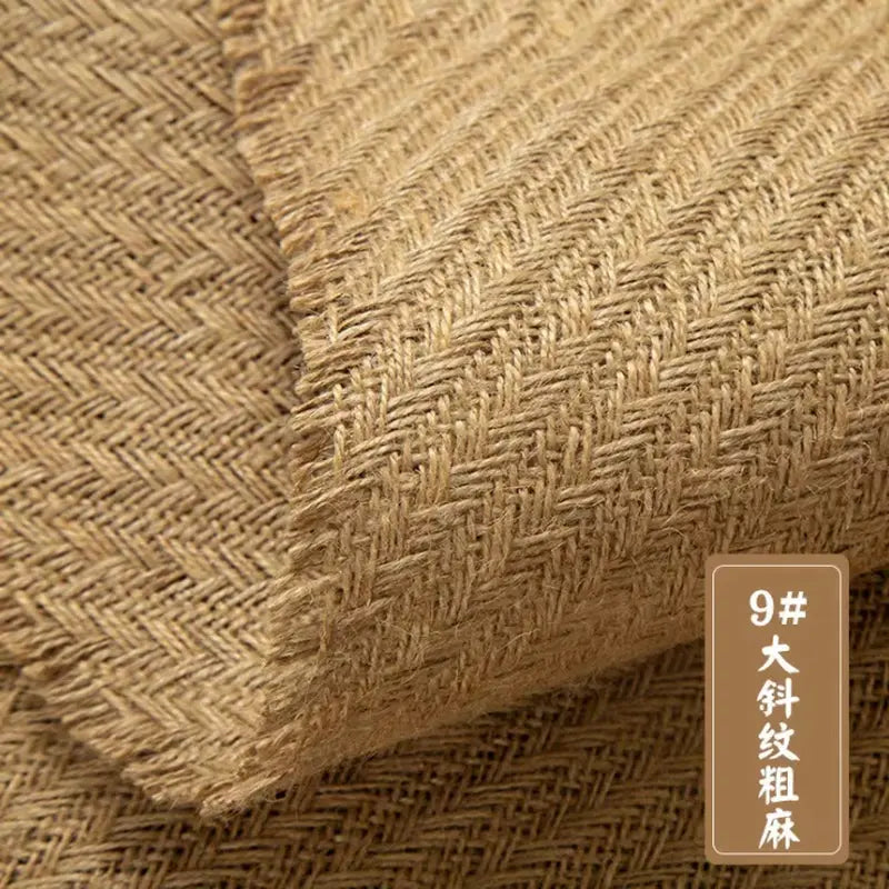 100X150Cm Natural Jute Burlap Fabric for Place Mats Bags Tablecloth Background Decoration Mesh Linen Textile Cloth - Puck's