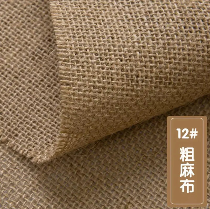 100X150Cm Natural Jute Burlap Fabric for Place Mats Bags Tablecloth Background Decoration Mesh Linen Textile Cloth - Puck's