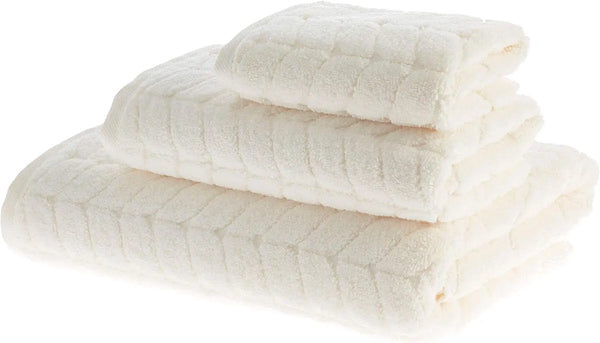 100% Turkish Cotton Jacquard Luxury Towel Set – Quick Dry Non-Gmo Ultra-Soft, Plush and Absorbent Luxury Durable Turkish Towels Set (Cream, 3 Pcs Towel Set) - Puck's