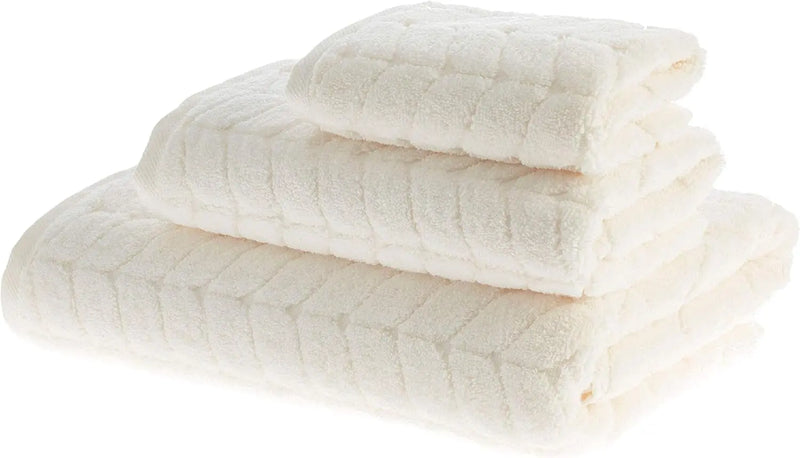 100% Turkish Cotton Jacquard Luxury Towel Set – Quick Dry Non-Gmo Ultra-Soft, Plush and Absorbent Luxury Durable Turkish Towels Set (Cream, 3 Pcs Towel Set) - Puck's