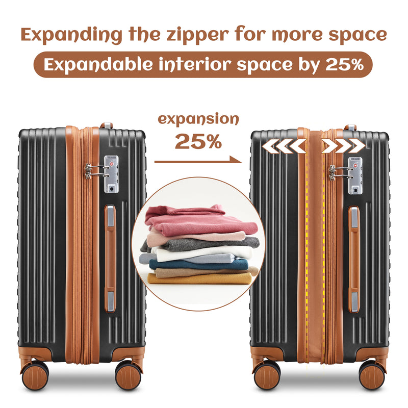 20" Carry-On Luggage, Hard Luggage with Spinner Wheels, Lightweight Luggage Set with TSA Lock - Puck's