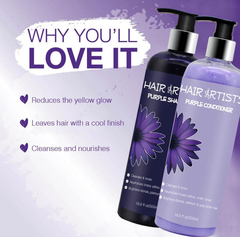 Hair Artists Purple Shampoo & Conditioner - Puck's
