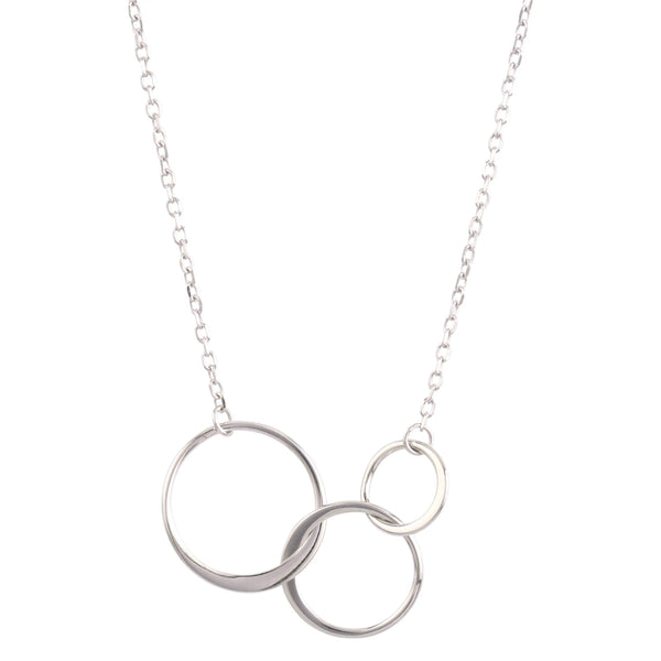Three Circle Pendant Necklace - Interlocking Necklace - Puck's